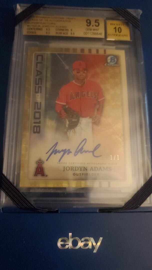 2018 Bowman Chrome Jordyn Adams SUPERFRACTOR AUTO 1/1 BGS 9.5 Class of 2018