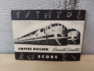 Vintage Empire Builder Oriental Limited Bridge Score Pad