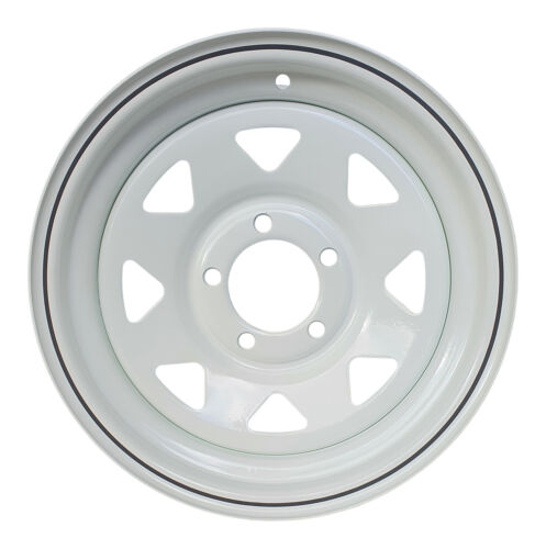 Extreme 4x4 Steel Wheel 14 x 6" 5/114.3 0P White for Ford Boat Caravan Trailer - Picture 1 of 2