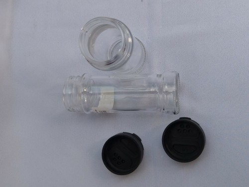 Cruet Set Dispenser Glass Jars Salt & Pepper Condiment Shaker Spice Seasoning 39 - Picture 8 of 12
