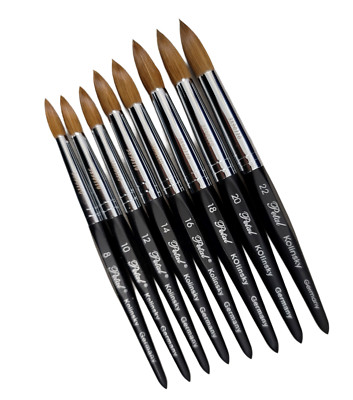 Six Angles- Black Petal Kolinsky Acrylic Nail Brush for Manicure Powder