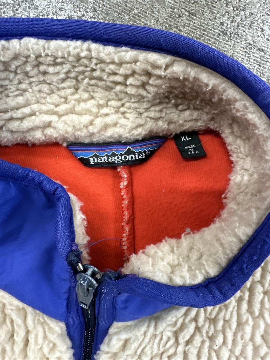 Vintage Patagonia Deep Pile Fleece Jacket Pocket Oatmeal X Vintage Patagonia Deep Pile Fleece Jacket Pocket Oatmeal X