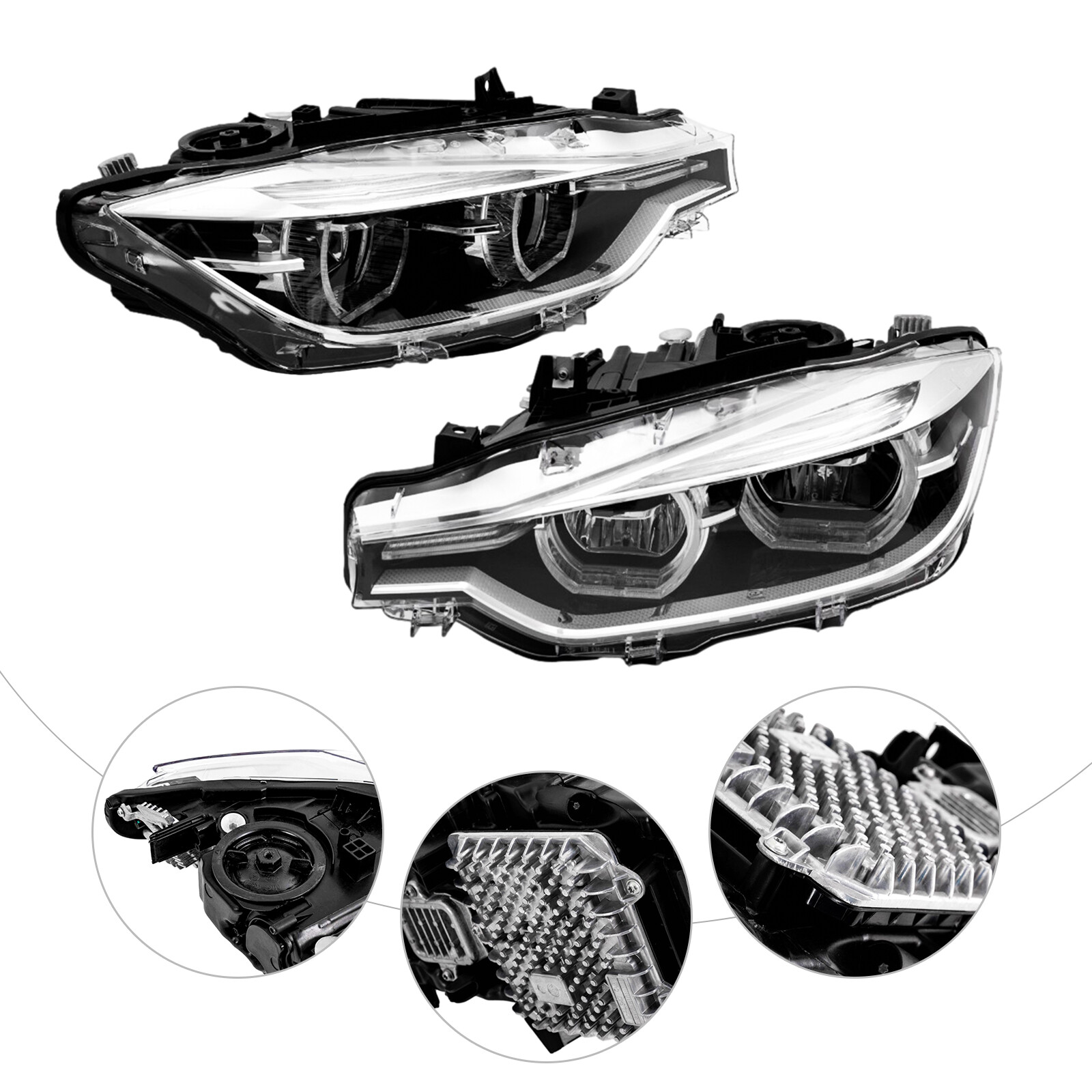 LED Headlights Assembly For BMW F30 F35 3 Series 2013 2014 2015 halogen upgrade eBay