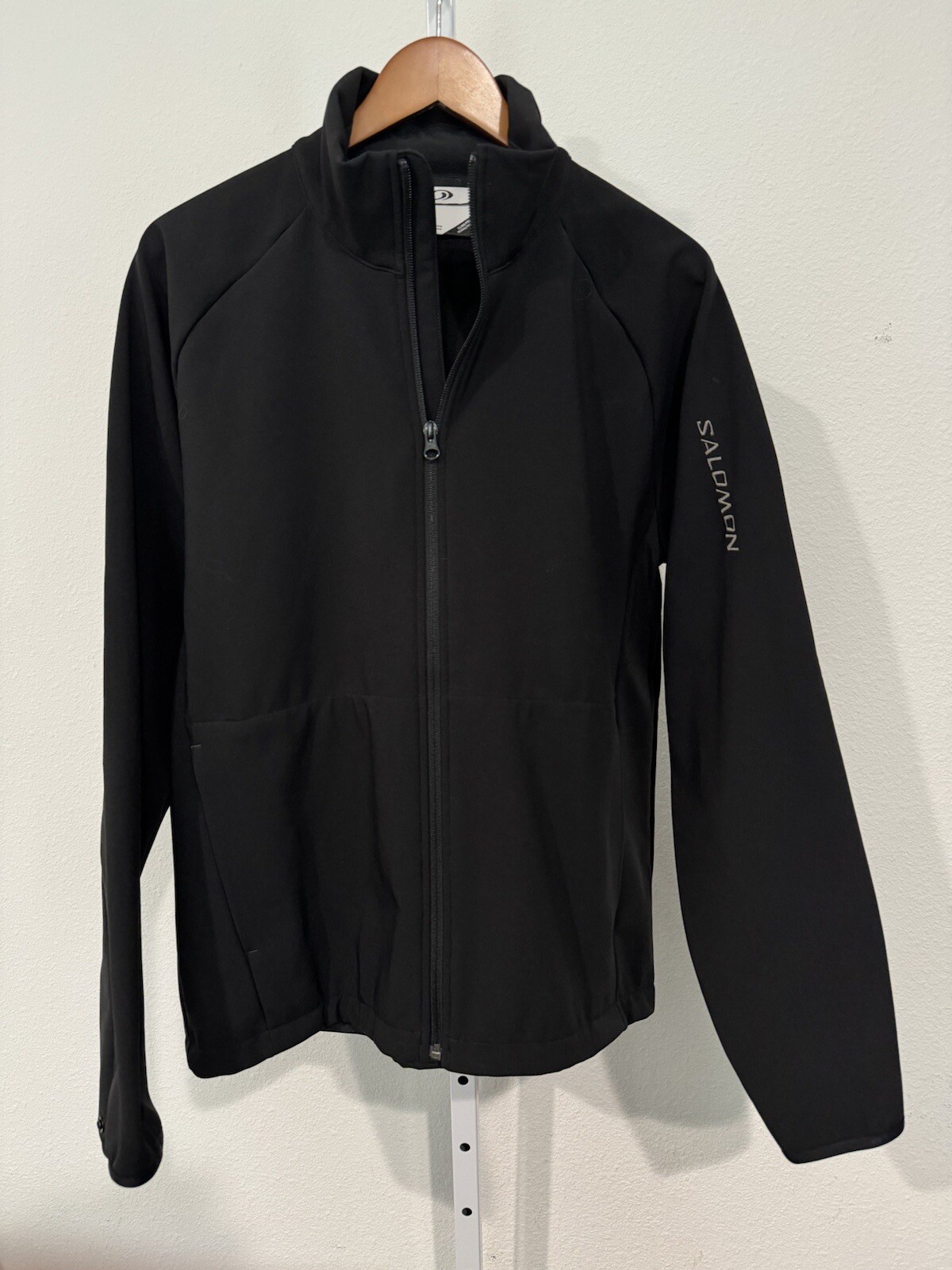 Salomon Giacca Morbida Conchiglia Intera Zip Uomo Medium Nero In perfette condizioni!