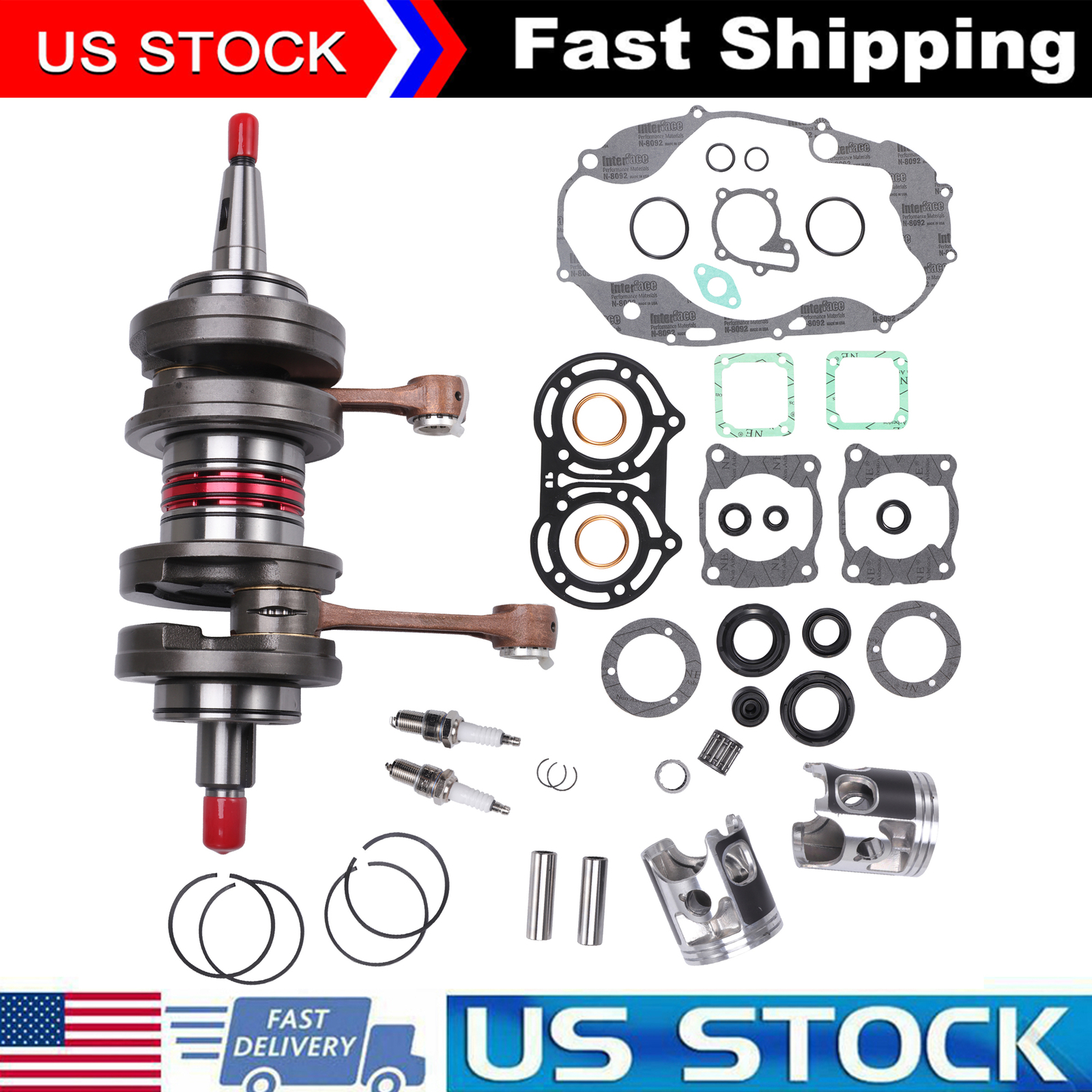 For Yamaha Banshee Hot Rods Crank 64mm Wiseco Pistons Seals Gasket