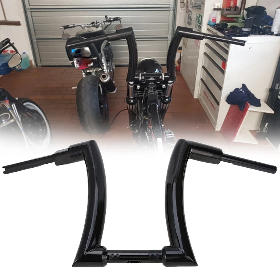 BARRAS COLGANTES ADN MONSTER FAT APE PERSONALIZADAS DE 14" 1-1/4" PARA MANILLAR HARLEY FXS CVO Foto 2 de 4