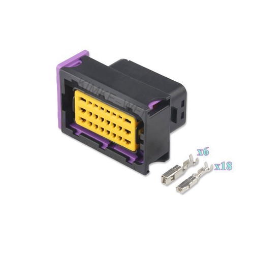 24 Pin FCI ECU Automotive PCB Male Female Connector Plug Aluminum Case Kit New - Picture 10 of 16