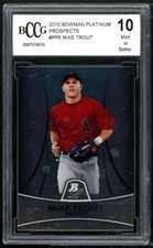 2010 Bowman Platinum Prospects #PP5 Mike Trout Rookie Card BGS BCCG 10 Mint+