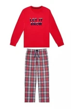 Member's Mark Family Sleep Men's Pajama Set, Size XL, Let It Snow, Ships Free
