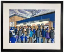 Peterborough, London Rd. United Football Club Stadium Art Print 20" x 16" Frame