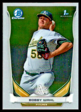 2014 BOWMAN CHROME MINI #230 BOBBY WAHL OAKLAND ATHLETICS