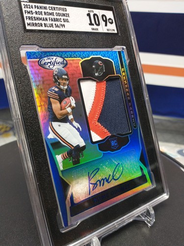 2024 Certified Freshman Fabric Rome Odunze Blue /99 Rookie Patch RPA RC 3 color - Picture 3 of 7