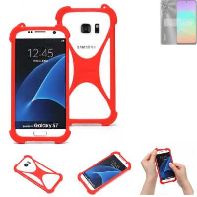 Schutzring für Acer Sospiro A60 Silikoncase Softcase Bumper Schutz Hülle rot
