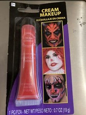 Halloween Costume Red Cream Makeup Theatrical Colored