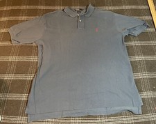 Mens XL Ralph Lauren Classic Mens Polo Shirt, Light Blue Short Sleeve