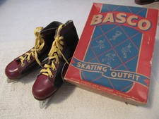 VINTAGE BASCO SHAMROCK MEN'S HARD TOE HOCKEY SKATES - SIZE 10 - Collector's Item