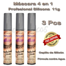 Prosa 4 En Uno Professional Silicon Brush Waterproof Mascara Black. Set of 3 Pcs