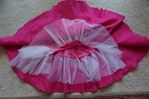 la Scala Woman New Size M Fuchsia Flower-Appliqué Strapless Dress - Picture 10 of 11
