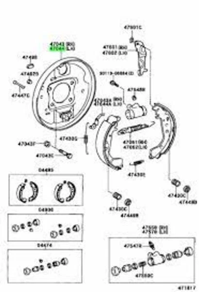 Toyota SCION Genuino OEM XA XB Placa Subconjunto, Freno Respaldo Trasero LH Foto 3 de 4