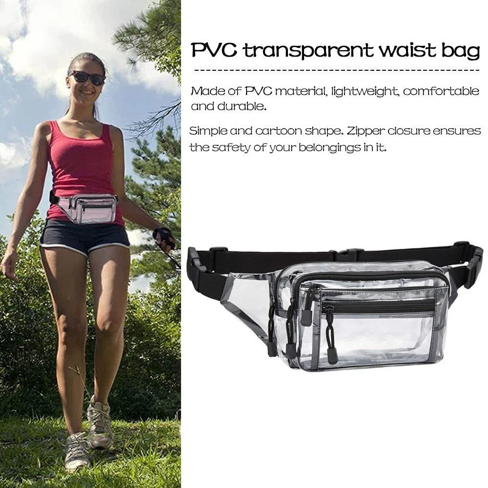 Transparent outlet belt bag