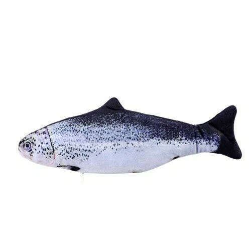 Flippy Fish Interactive Cat Toy Realistic Flopping Wagging Plush Rechargeable - Picture 3 of 4