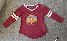 BON Jovi Tee Shirt You give love A bad Name Burgandy