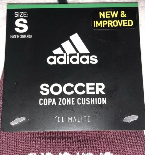 Adidas Soccer CopaZone OTC Socks 1 Pair Youth 13C-4Y Maroon White Logo Climalit - Picture 3 of 8