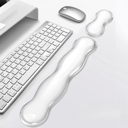 Ergonomic Mouse Pad with Wrist Rest & Keyboard Mat - Non-Slip Gaming & Office Desk Accessory  -image