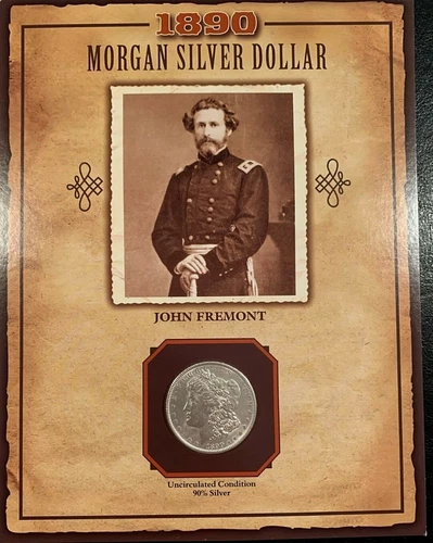 1890 BU/UNC Morgan Silver Dollar - PCS LEGENDS OF THE WEST "John Fremont"