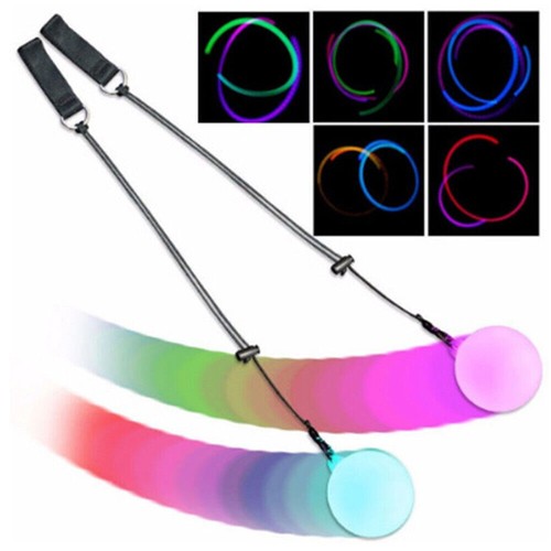1x Multicolor LED Leuchten POI geworfen Ball Bauchtanz Party Hand Requisite Jonglieren Requisite - Bild 3 von 8