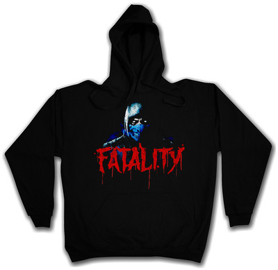 FATALITY SUB-ZERO HOODED SWEAT Mortal Sub MK Zero Kombat Hoodie Kapuzenpullover
