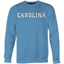 UNC Tar Heels Men's Classic Carolina Blue Embroidered College Crew Sweatshirt