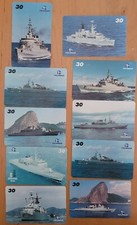 Brazil. Telemar. 10x Phone cards - Warships.