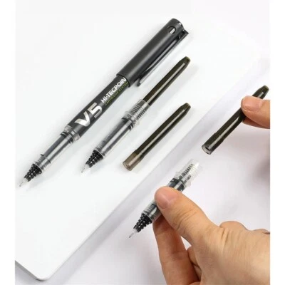 Pilot V5 Hi-Tecpoint 0.5mm Roller Ball Pen Blue Ink Cartridge System BXC-V5-BGD - Image 1 of 4