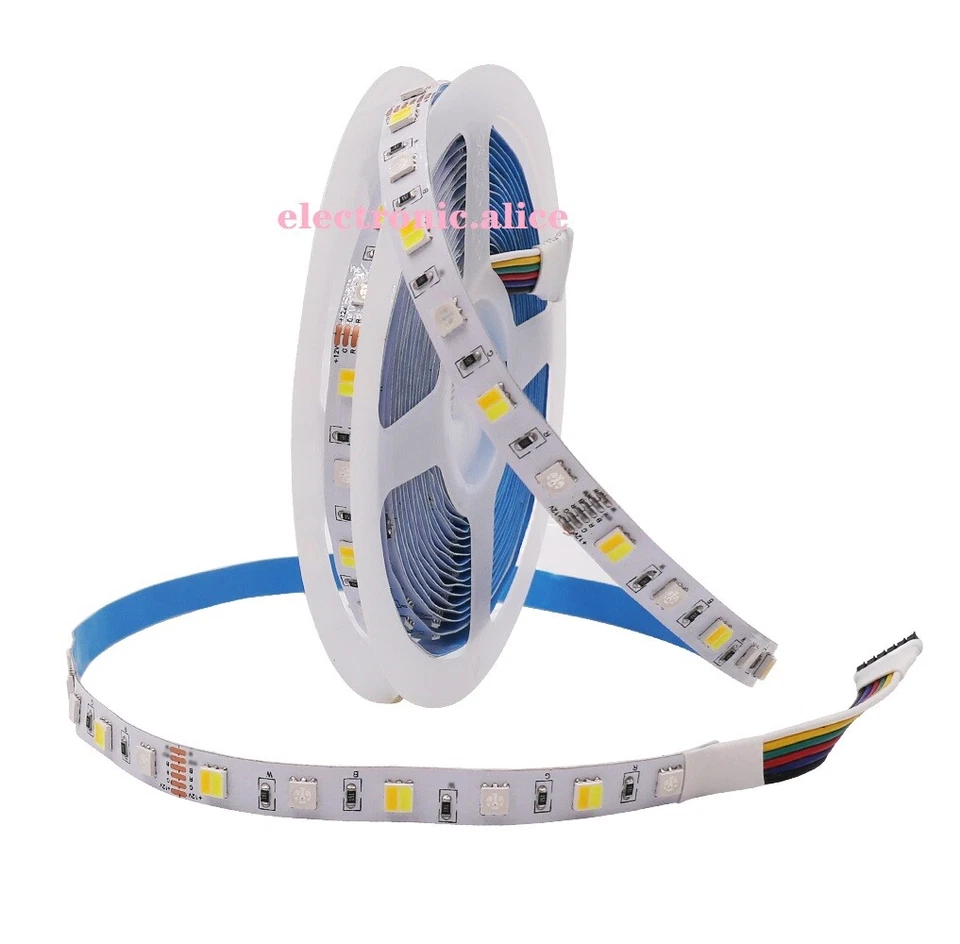 DC 12V-24V SMD 5050 RGB LED Strip Waterproof CCT RGBW RGBWW string light 5m - Image 3 of 4