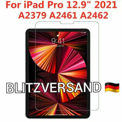 Für Apple iPad Pro 12.9 2021 A2379 A2461 A2462 Schutzglas Displayschutzfolie 9H