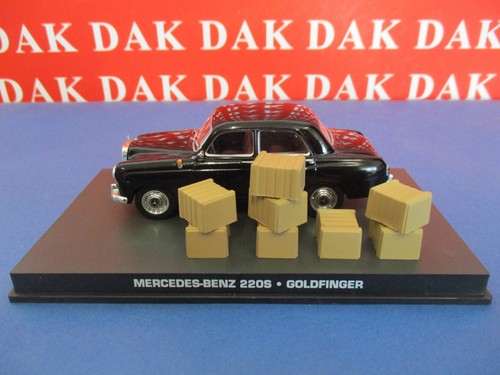 Die cast 1/43 Modellino Auto 007 James Bond Mercedes Benz 220S - Goldfinger - Foto 2 di 6