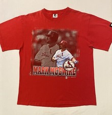 Vintage 1997-1998 Starter Mark McGwire Cardinals Men T-Shirt Red Size L Made USA