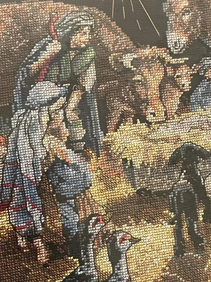 Dimensions Charts & Charms #8535 - O' NIGHT DIVINE Nativity Complete And Framed - Image 3 of 4