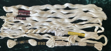 Needlepoint Embroidery Thread Collection Lot of 11 Whites Ecru Blanc Asst Brands