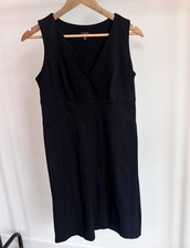 Talbots Dress Womens 6 Petite Black LBD Sheath Minimalist Classic Stretch