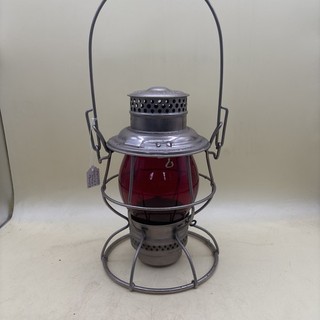 Antique Adams & Westlake Co Red Globe Lantern Columbus Newark & Zanesville RR