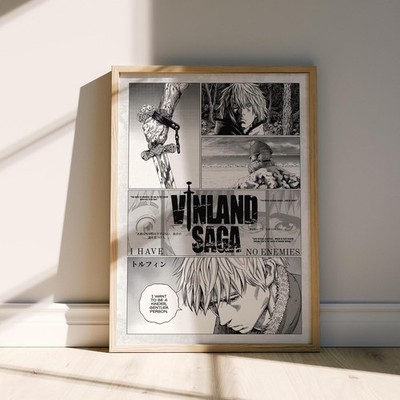 Vinland Saga Poster   Thorfinn Anime Wall Art Print, Manga Viking Decor