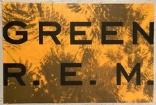R.E.M. 1988 Promo Poster Green Textured Matte Stock New Condition REM D