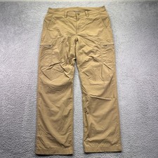LL Bean Cargo Pants Mens 34x32 Tan Cresta Trail Nylon Stretch Hiking Outdoor