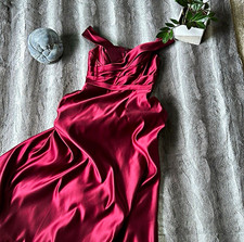 Bill Levkoff Burgundy Ballgown