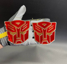 2x Autobot Transformer Mask Car Fender Badge Emblem M.red M.silver Decal