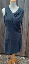 Forever 21 Charcoal Grey Sleeveless Wrap Dress Size Medium Charity Sale