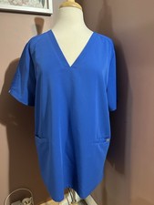Figs Casma Scrub Top Womens XXL Chest Pocket Blue Technical PO 2444