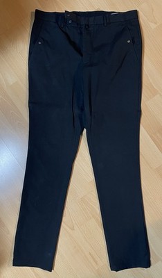 Lanvin Herrenhose Chino Größe 50 Schwarz RMTR0036P16 Made In Italy